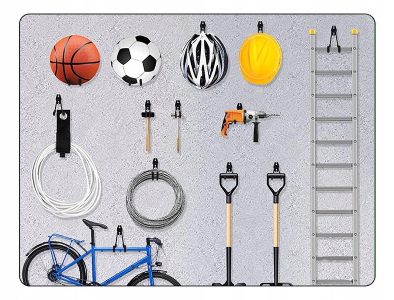 Wieszak haki garażowe - 12 szt.